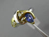 ESTATE 1.10CT DIAMOND & TANZANITE 18K TWO TONE GOLD 3D LOVE KNOT ENGAGEMENT RING