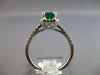 1.23CT DIAMOND & AAA EMERALD 18KT WHITE GOLD SQUARE & ROUND HALO ENGAGEMENT RING