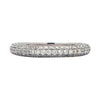 ESTATE .91CT DIAMOND 18K WHITE GOLD 3D 3/4TH ETERNITY MULTI ROW ANNIVERSARY RING
