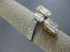 ESTATE WIDE 2.40CT DIAMOND 18KT TRI COLOR GOLD 3D SEMI ETERNITY CRISS CROSS RING