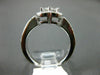 ESTATE .50CT DIAMOND 14KT WHITE GOLD 2 STONE SIDE BY SIDE FILIGREE MILGRAIN RING