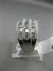 ESTATE WIDE 2.52CT DIAMOND 18KT WHITE GOLD 3D MULTI ROW WEDDING ANNIVERSARY RING