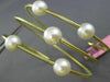 ESTATE WIDE AAA SOUTH SEA PEARL 14KT YELLOW GOLD 3 ROW FLEXIBLE BANGLE BRACELET