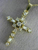 ESTATE LARGE 1.0CT ROUND & BAGUETTE DIAMOND 14KT YELLOW GOLD 3D PENDANT #20837