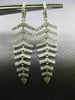 ESTATE LARGE 1.34CT DIAMOND 18KT WHITE GOLD MULTI LEAF JOURNEY HANGING EARRINGS