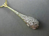 ESTATE .52CT DIAMOND 18K TWO TONE GOLD 3D ELONGATED PAVE FLOATING PENDANT #25492