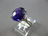 ESTATE 5.49CT DIAMOND & AAA AMETHYST 14KT WHITE GOLD OVAL & ROUND FUN LOVE RING
