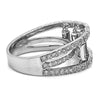 WIDE 1.68CT DIAMOND 18KT WHITE GOLD ROUND & BAGUETTE 3 ROW CHANNEL WEDDING RING