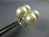 AAA SOUTH SEA PEARL 14KT WHITE GOLD 3D DOUBLE SCREWBACK HANGING EARRINGS #26972