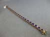 15.90CT DIAMOND & AAA AMETHYST 14KT YELLOW GOLD 3D OVAL & ROUND TENNIS BRACELET