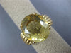 ESTATE EXTRA LARGE 10.0CT AAA YELLOW TOPAZ 14KT YELLOW GOLD 3D OVAL RING #1005