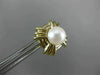 ESTATE AAA SOUTH SEA PEARL 14KT YELLOW GOLD 3D ROUND SQUARE STUD EARRINGS #26241