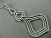 ESTATE LARGE 1.60CT DIAMOND 14KT WHITE GOLD 3D MULTI ROW TEAR DROP LOVE PENDANT