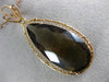 ANTIQUE LARGE VICTORIAN AAA SMOKY TOPAZ 14KT ROSE GOLD TEARDROP PENDANT #20947