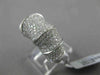 ESTATE WIDE 1.54CT DIAMOND PAVE 18KT WHITE GOLD FANCY 3D BAMBOO RING STUNNING!!!
