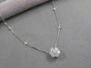 ESTATE 1.96CTW DIAMOND 14KT WHITE GOLD FLOWER CLUSTER BY THE YARD NECKLACE #2554
