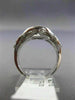 ESTATE WIDE 2.0CT ROUND WHITE & FANCY BLUE DIAMOND 14K WHITE GOLD 3D FLOWER RING
