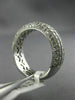 ESTATE WIDE 1.02CT DIAMOND 14KT WHITE GOLD 3D MULTI ROW HEART ANNIVERSARY RING