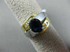 ESTATE WIDE 2CT DIAMOND & AAA SAPPHIRE 14KT 2 TONE GOLD INFINITY ENGAGEMENT RING