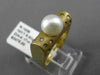 ESTATE .17CT DIAMOND & AAA SOUTH SEA PEARL 14KT YELLOW GOLD 3D ETOILE FUN RING