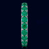 3.10CT AAA EMERALD 14K WHITE GOLD 3D CLASSIC SHARED PRONG ETERNITY FUN LOVE RING