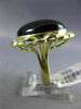 ESTATE EXTRA LARGE .24CT DIAMOND & AAA ONYX 14KT YELLOW GOLD 3D FLOWER FUN RING