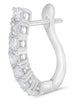 .69CT DIAMOND 14KT WHITE GOLD ROUND CLASSIC 7 STONE LEVERBACK HANGING EARRINGS