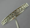 ESTATE .20CT DIAMOND 14KT WHITE GOLD 3D CLASSIC WEDDING ANNIVERSARY RING #19625