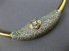 ESTATE LARGE 6.26CT WHITE & FANCY YELLOW DIAMOND 14K 2 TONE GOLD CHOKER NECKLACE