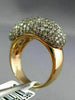 ESTATE LARGE 3.68CT FANCY MULTI COLOR DIAMOND 18K ROSE GOLD 3D FILIGREE FUN RING