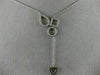 ESTATE .37CT DIAMOND 18KT WHITE GOLD 3D MULTI SHAPE LARIAT FUN NECKLACE