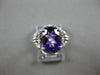 3.34CT DIAMOND & AAA AMETHYST 14KT WHITE GOLD OVAL & ROUND HALO FRIENDSHIP RING