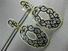 ESTATE EXTRA LARGE 1.20CT DIAMOND 14KT TWO TONE GOLD FILIGREE HANGING EARRINGS
