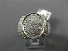 ESTATE WIDE .70CT DIAMOND 18K WHITE GOLD 3D OVAL CLUSTER COCKTAIL RING #17667