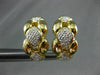 ESTATE .15CT DIAMOND 14KT TWO TONE GOLD 3D CLASSIC PAVE CLIP ON EARRINGS #21709