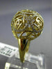 ESTATE WIDE .55CT DIAMOND 14KT YELLOW GOLD 3D OPEN FILIGREE DOME SHAPE FUN RING