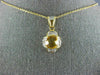 ESTATE LARGE 2.06CT DIAMOND & AAA YELLOW TOPAZ 14KT 2 TONE GOLD 3D PENDANT #489