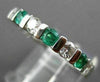 ESTATE 1.71CT DIAMOND & AAA COLOMBIAN EMERALD 14K WHITE GOLD ETERNITY RING 22293