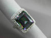 ESTATE 4.76CTW DIAMOND & AAA MYSTIC TOPAZ 14KT WHITE GOLD HALO 3D FILIGREE RING