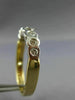 ESTATE .50CT DIAMOND 14KT WHITE & YELLOW GOLD 3D PYRAMID ANNIVERSARY RING #22466