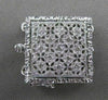 ESTATE .26CTW DIAMOND 16MM 3 ROW SQUARE FILIGREE PEARL LOCK F/G VS #21505