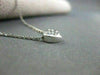 ESTATE .18CT DIAMOND 14KT WHITE GOLD 3D SIX STONE ETOILE HEART PENDENT #1722