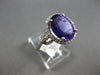 4.35CT DIAMOND & AAA AMETHYST 14KT WHITE GOLD 3D OVAL & ROUND LOVE KNOT FUN RING