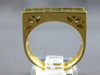 1.07CT DIAMOND & AAA GREEN AMETHYST 18K YELLOW GOLD SQUARE FILIGREE CHANNEL RING