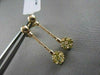 ESTATE ROUND .66CT FANCY YELLOW DIAMOND DROP 14KT YELLOW GOLD EARRINGS