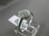 ESTATE WIDE .15CT ROUND DIAMOND 14K WHITE GOLD 3D OVAL CLASSIC PAVE RING FG VSSI