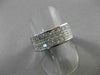 ESTATE LARGE 5.04CT PRINCESS CUT DIAMOND 18K WHITE GOLD ANNIVERSARY RING #20596