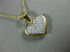 ESTATE .60CT DIAMOND 14KT YELLOW GOLD 3D INVISIBLE HEART FLOATING PENDANT #20340