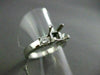 ESTATE .50CT DIAMOND 14KT WHITE GOLD SQUARE SEMI MOUNT ENGAGEMENT RING #1275