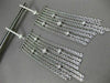 ESTATE LARGE .80CT DIAMOND 14K WHITE GOLD BY THE YARD MULTI ROW HANGING EARRINGS
